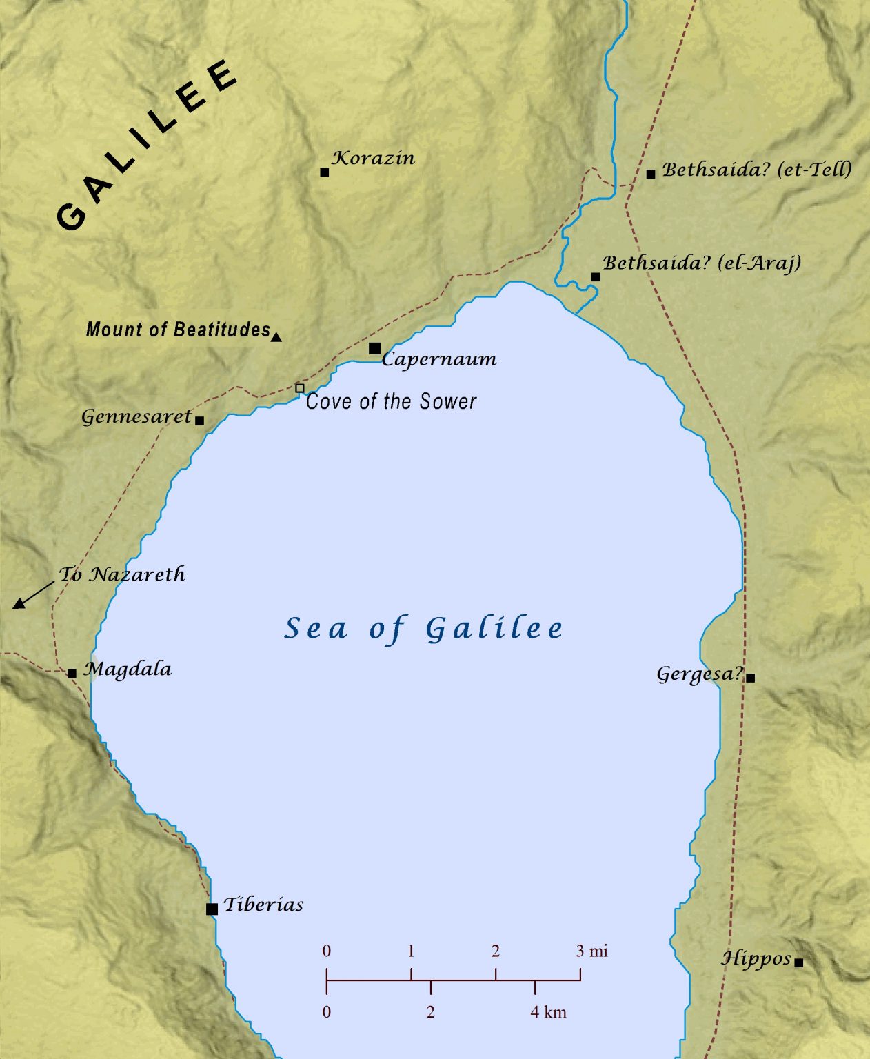 Galilee map BibleMapper