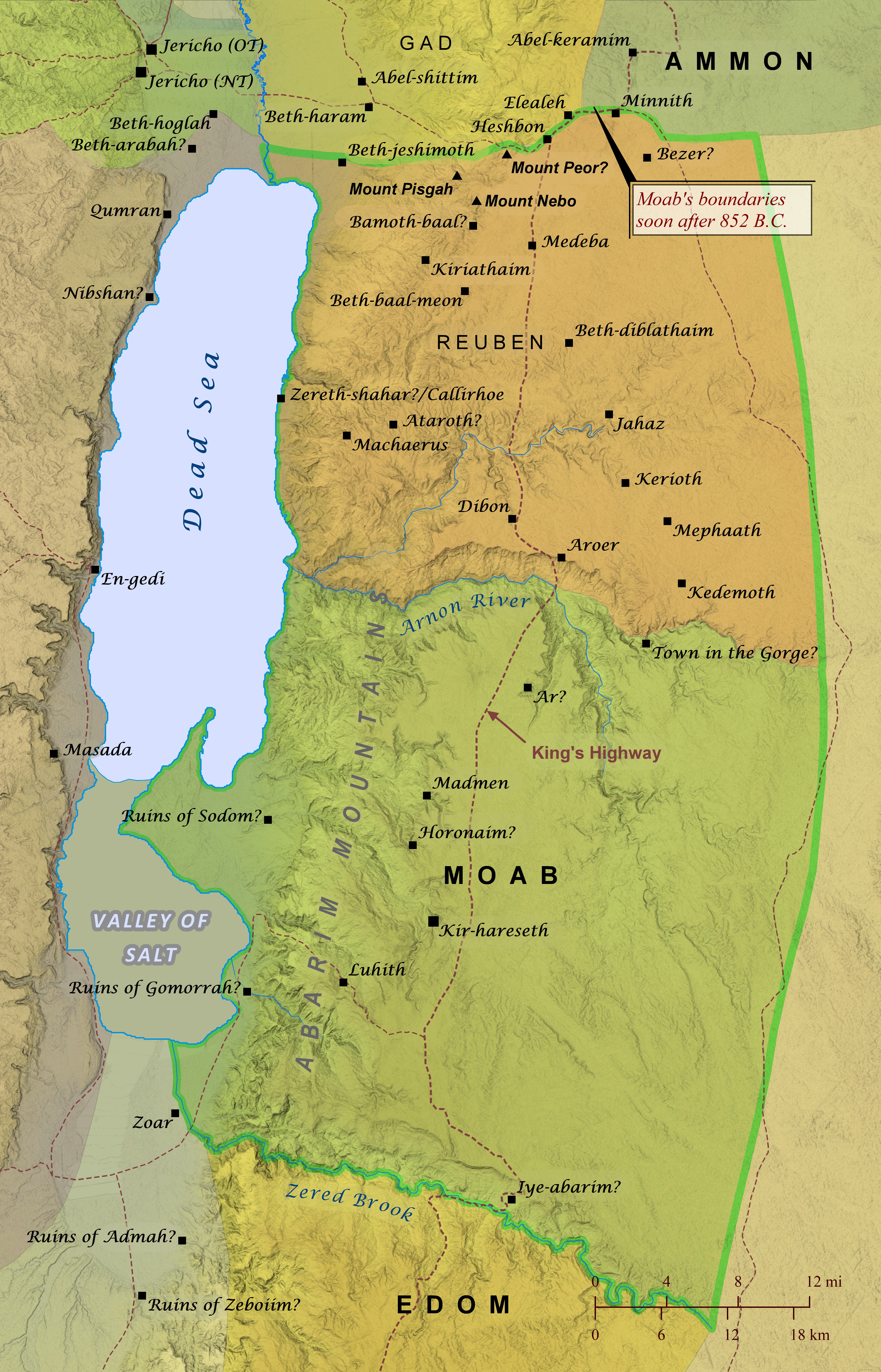 Moab map David Barrett