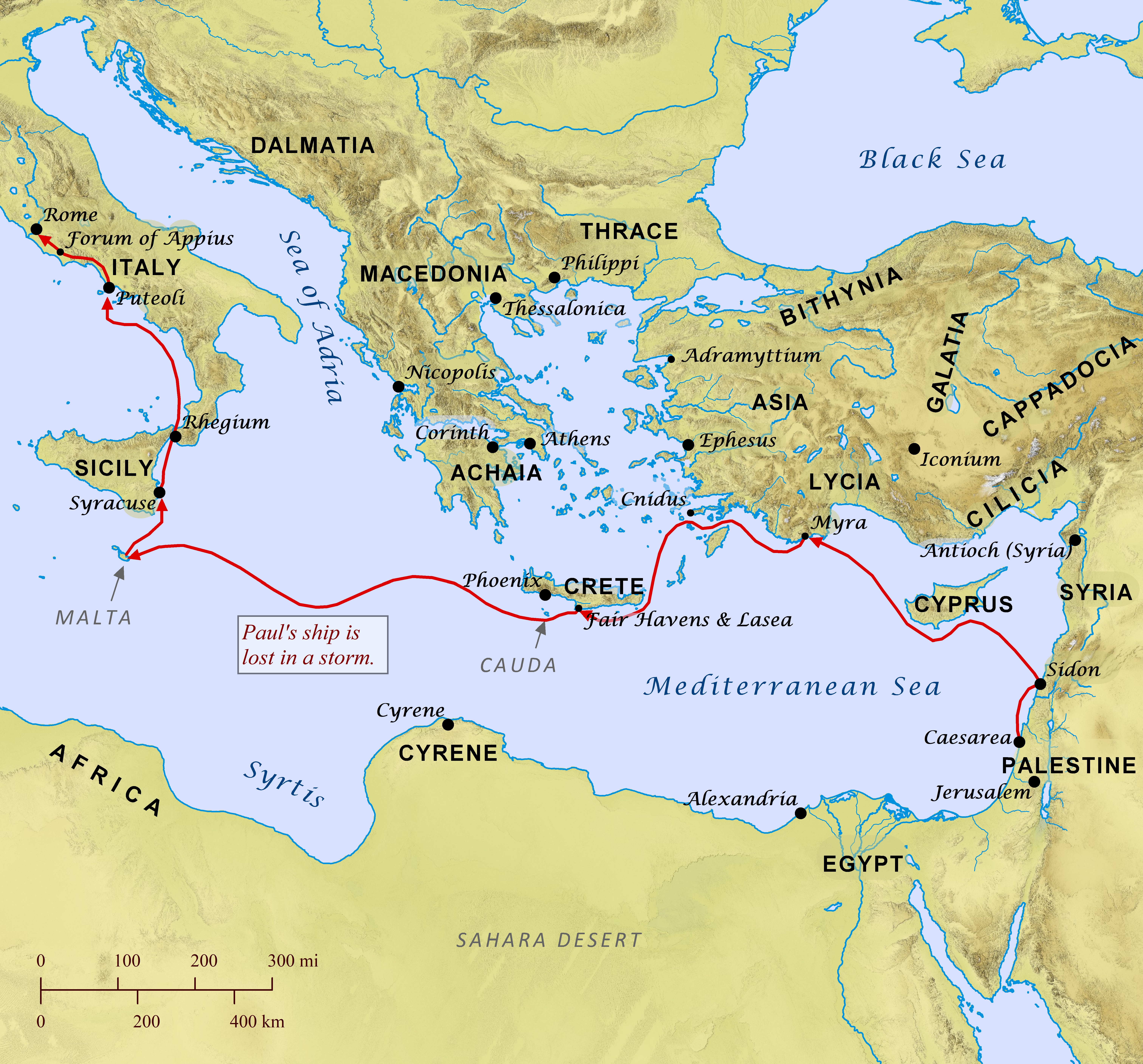 PaulsVoyageToRome BibleMapper